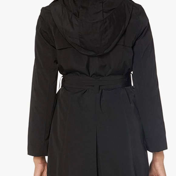 S NEW LONDON FOG WOMENS COAT JACKET WINTER FALL SMALL BLACK BELTED LONG SOFT-SHE - Picture 6 of 9